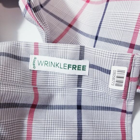 Orvis Glen Men size Medium Check 100% Cotton Button Front Shirts Wrinkle Free - Picture 10 of 13